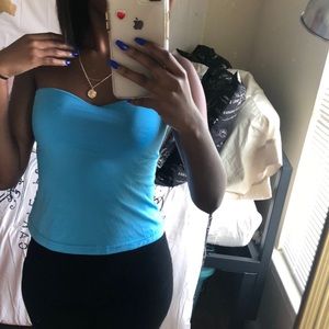 Baby blue tube top